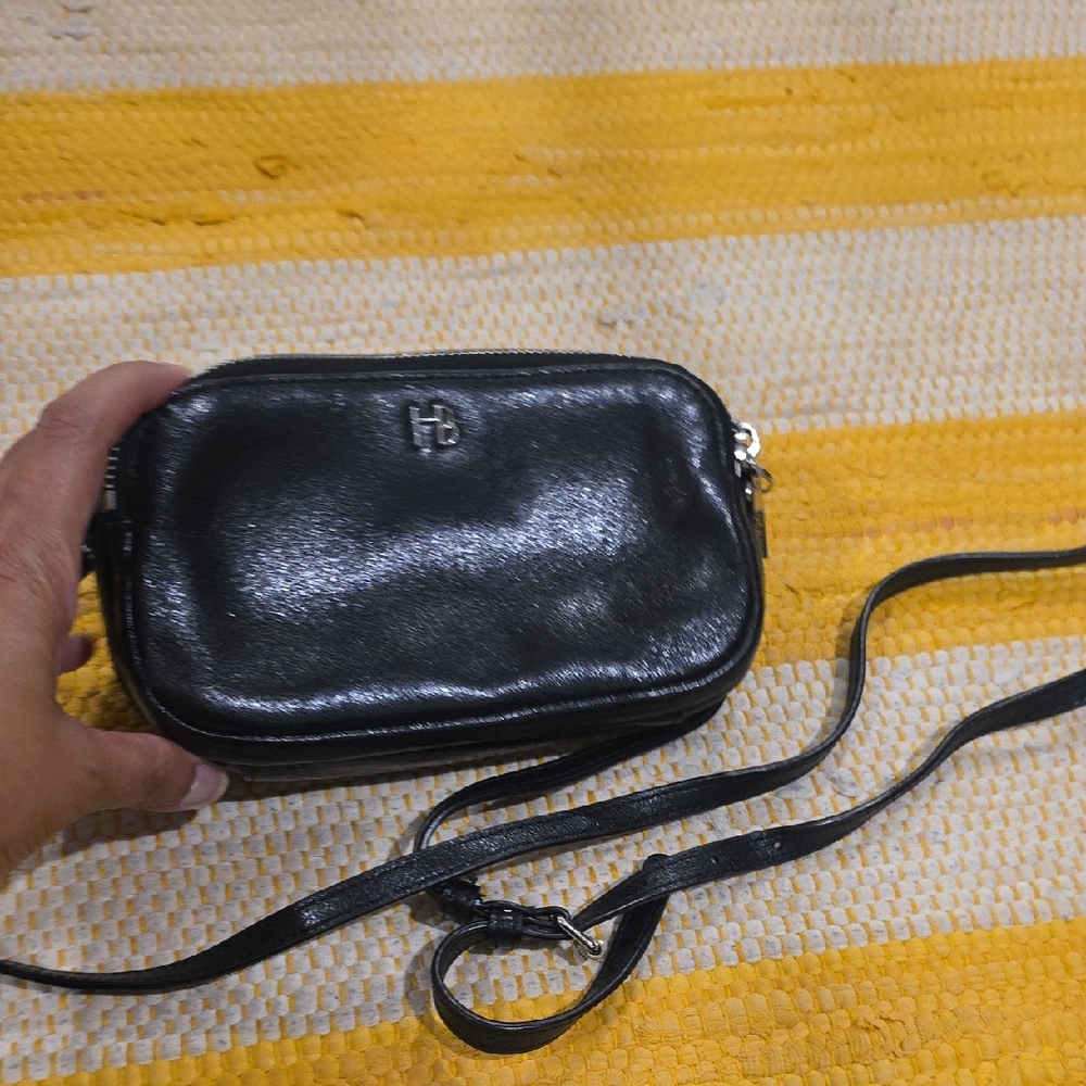 Black Leather Crossbody Bag